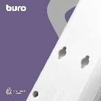 Сетевой фильтр Buro 600SH-16-1.8-W 1.8 м, 6 розеток, белый, коробка, фото3