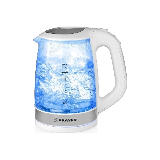 Электрочайник BRAYER BR1040WH белый, 2.0 л, 2200 Вт, скрытый нагревательный элемент