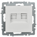 Розетка компьютерная двойная IEK BRITE РК10-2-БрБ RJ45 кат.5E белый, фото5