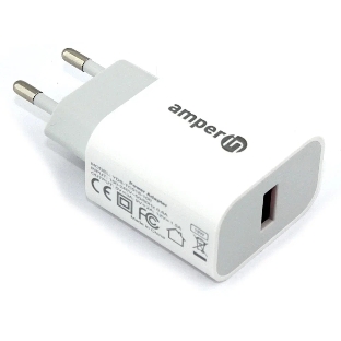Блок питания (сетевой адаптер) Amperin USB-A, USB-C (YDS-TC045-011PK) 45W, белый