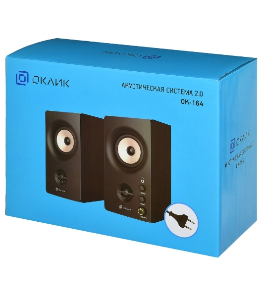 Акустическая система Oklick OK-164 2.0 черный 30Вт