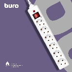 Сетевой фильтр Buro 600SH-16-1.8-W 1.8 м, 6 розеток, белый, коробка, фото4