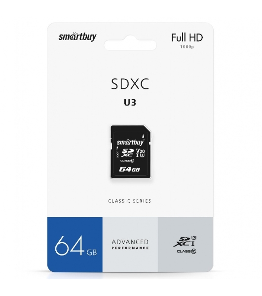 Флеш карта microSDXC Smartbuy 64Gb Class 10 UHS-1 (без адаптера)
