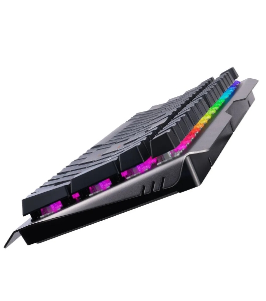 Клавиатура проводная игровая Mad Catz S.T.R.I.K.E. 13 US БЕЗ РУССКОЙ РАСКЛАДКИ черная (CHERRY MX RED Switch, 96 кл., RGB подсветка, USB)