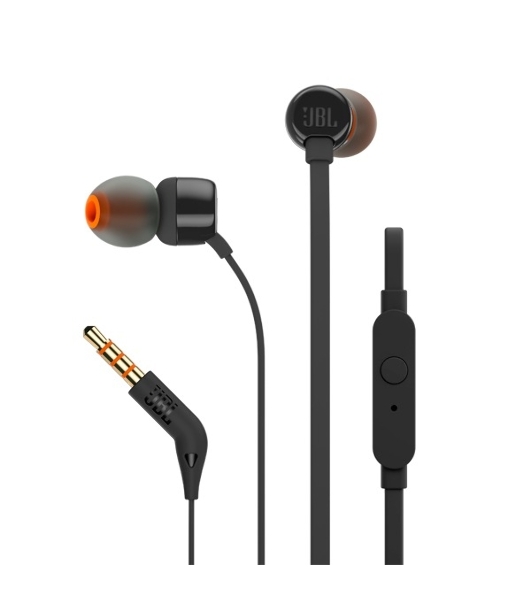 Проводные наушники JBL Tune 110 черный, внутриканальные, Jack 3.5 мм