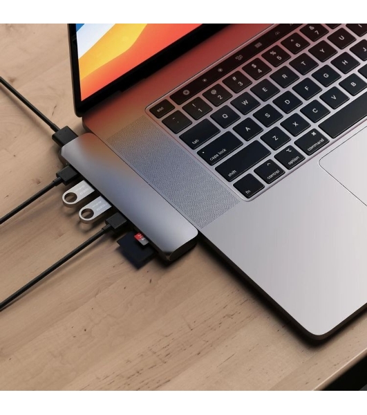 Док-станция Satechi ST-CMBPM, USB Type-C, HDMI/Thunderbolt 3/USB Type-C/SD/microSD/USB 3.0, USB