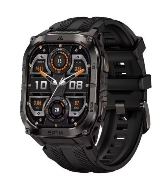 Умные часы KOSPET Tank M4C, 1.96' AMOLED, Bluetooth, GPS, IP69, черный