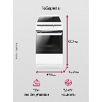 Плита электрическая Hansa FCCW54002 белый, конфорок 4 шт, духовка 68 л, 50 см x 85 см x 60 см, фото17