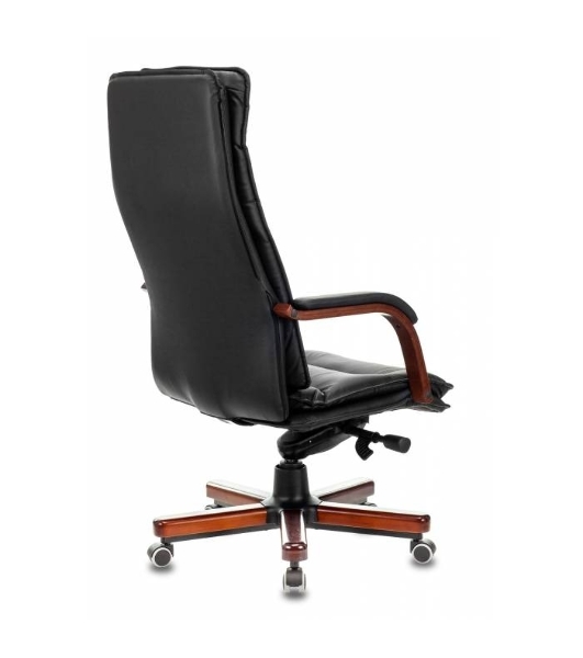 Кресло Бюрократ T-9927WALNUT/BLACK черный, кожа