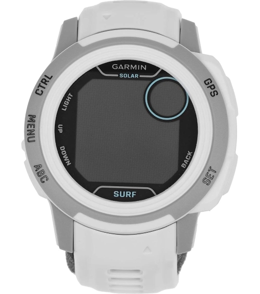 Умные часы Garmin Instinct 2S Solar Surf Edition Ericeira, 0.79' PMOLED, Wi-Fi, Bluetooth 4.2, NFC, IP68, черный / белый