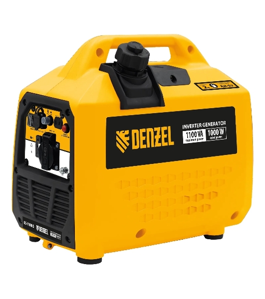 Генератор инверторный Denzel GS-1100iS, 1,1 кВт, 230 В, закрытый корпус, ручной старт