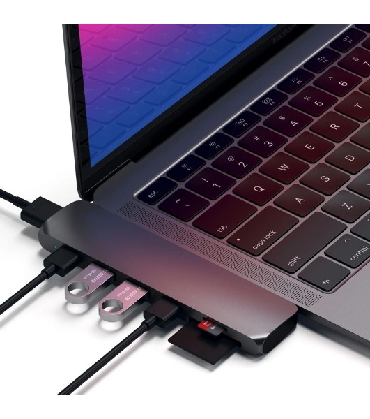 Док-станция Satechi ST-CMBPM, USB Type-C, HDMI/Thunderbolt 3/USB Type-C/SD/microSD/USB 3.0, USB