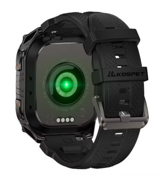 Умные часы KOSPET Tank M4C, 1.96' AMOLED, Bluetooth, GPS, IP69, черный