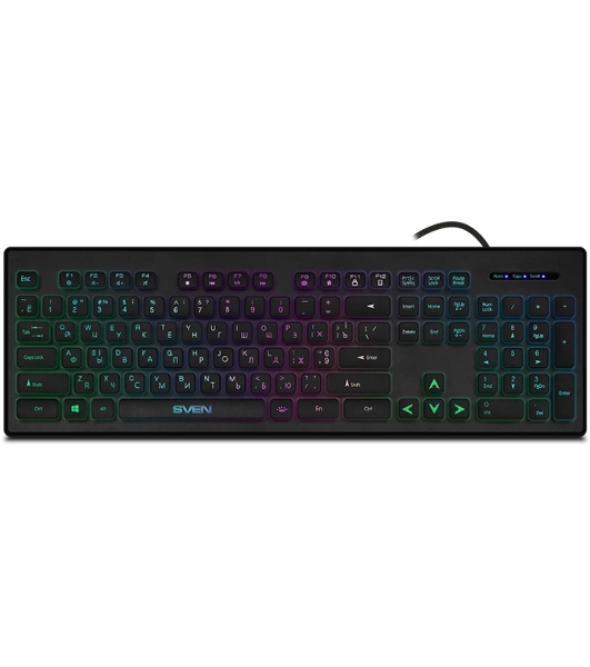 Клавиатура SVEN KB-C7500EL проводная, USB Type-A, чёрный
