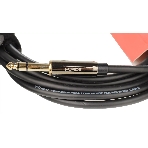 Кабель аудио FORCE FLC-04/31/4' TRS Jack (M) - 1/4' TRS Jack (F), высококачественный, может использоваться как удлинитель для наушников, диаметр 6 мм, металлические корпуса, позолоченные разъемы, длина 3 м, фото3