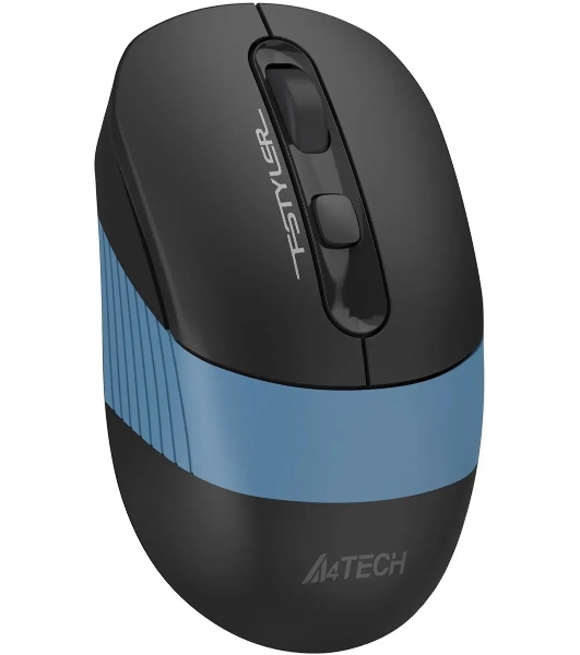 Мышь беспроводная A4Tech Fstyler FB10CS черный/синий, 2000 dpi, радиоканал, Bluetooth, USB, кнопки - 4