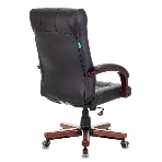 Кресло Бюрократ KB-10WALNUT/B/LEATH черный, кожа, фото7
