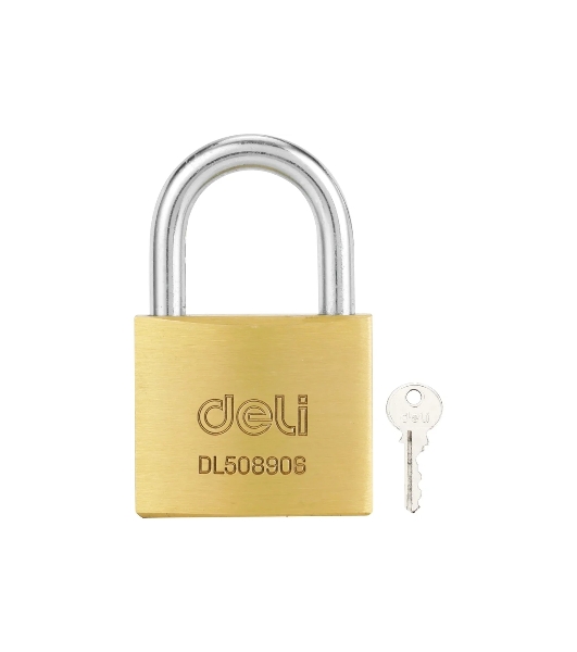 Замок навесной Deli DL508906 латунный, 50мм