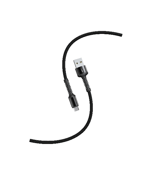 Кабель Smartbuy S26 MicroUSB черный.,3 А,QC,нейл.,1м