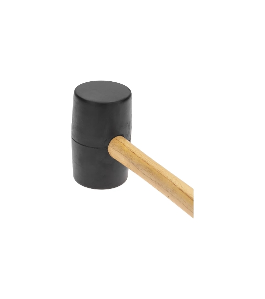 Киянка резиновая Kranz KR-12-8144 680 г, черная резина, деревянная рукоятка