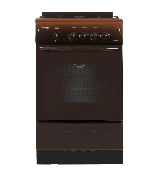 Плита газовая Gefest CG 50М02 К83 коричневый, конфорок 4 шт, духовка 42 л, 50 см x 85 см x 53 см