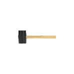 Киянка резиновая Kranz KR-12-8144 680 г, черная резина, деревянная рукоятка, фото4