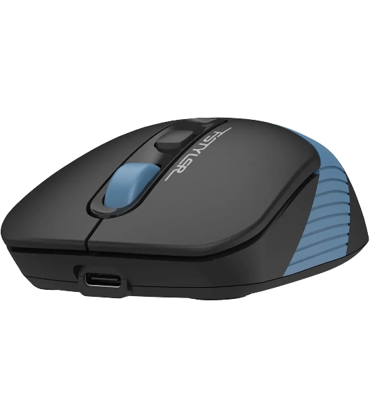 Мышь беспроводная A4Tech Fstyler FB10CS черный/синий, 2000 dpi, радиоканал, Bluetooth, USB, кнопки - 4