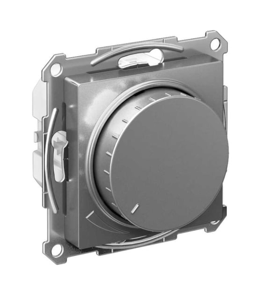 Светорегулятор (диммер) SE AtlasDesign повор-нажим, LED, RC, 400 Вт, мех. сталь