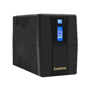 Источник бесперебойного питания ExeGate EX292776RUS Power Smart ULB-800.LCD.AVR.2SH 800VA/480W, LCD, AVR, 2*Schuko, металлический корпус, черный
