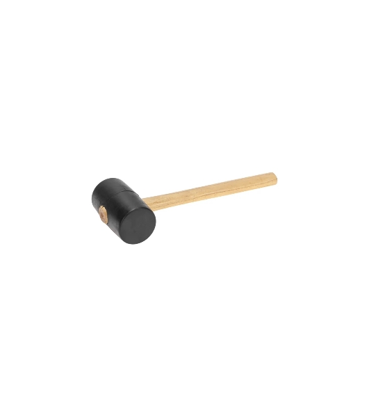 Киянка резиновая Kranz KR-12-8144 680 г, черная резина, деревянная рукоятка