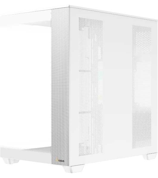 Корпус Ocypus Delta C74 ARGB White, Midi-Tower, белый, 2 x 120 мм