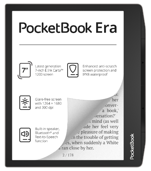 Электронная книга PocketBook 700 ERA 16Gb Stardust Silver (серебристый) (PB700-U-16-WW)