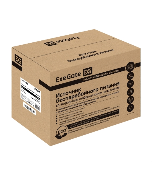 Источник бесперебойного питания ExeGate EX292802RUS SpecialPro UNB-1600.LED.AVR.2SH.3C13.USB 1600VA/950W, LED, AVR, 2*Schuko+3*C13, USB,съемн.кабель, металлический корпус, черный