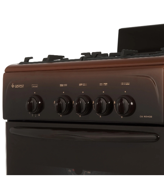 Плита газовая Gefest CG 50М02 К83 коричневый, конфорок 4 шт, духовка 42 л, 50 см x 85 см x 53 см