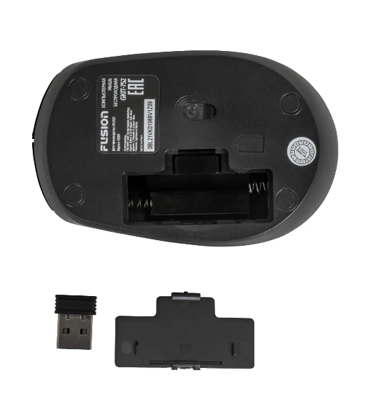 Комплект клавиатура+мышь Fusion GKIT-752 беспроводной, USB, 1000 DPI, чёрный