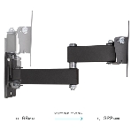 Кронштейн Kromax OPTIMA-104 черный, 10'-28', max 25 кг, настенный, VESA 100x100 мм, фото3