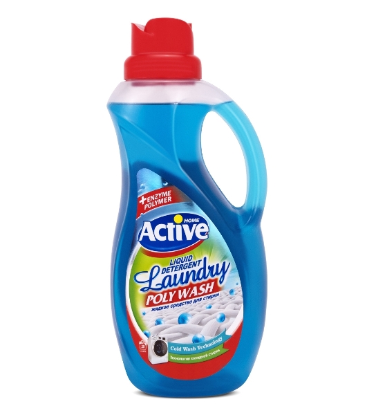 Гель-концентрат для стирки белья Active универсальный Свежесть моря Poly Wash 1500 мл. 511601401