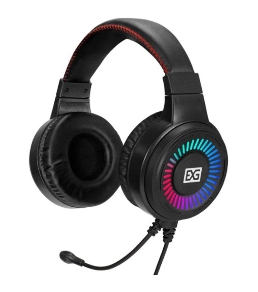 Гарнитура ExeGate Gaming HS-520G чёрный, проводная, 2 x mini jack 3.5 мм + USB, подсветка, регулятор громкости
