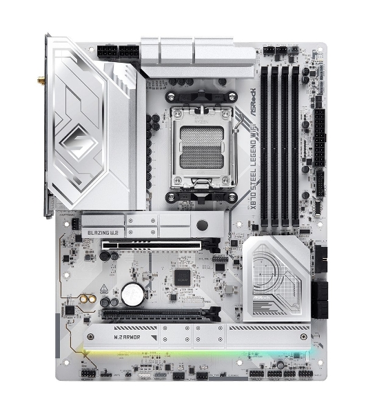 Материнская плата ASRock X870 STEEL LEGEND WIFI, AM5, AMD X870, 4xDDR5, 4xSATA, 3xM.2, 1xPCIe 5.0 x16, 1xPCIe 5.0 x4, 1xHDMI, 1x2.5Gb LAN, Wi-Fi 7, Bluetooth 5.4, 2xUSB-C 40Gbps, 2xUSB-A 10Gbps, 3xUSB-A 5Gbps, 4xUSB-A 2.0, 1xTOSLINK, 2x3.5 мм, 7.1, ATX
