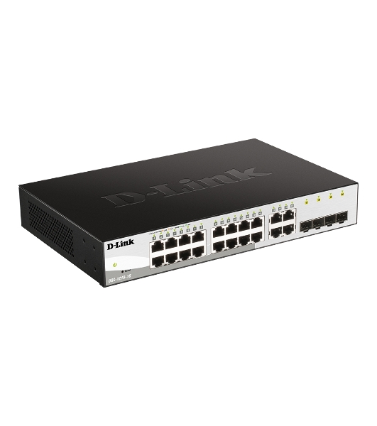 Коммутатор D-Link DGS-1210-16/G2A, 16×1 Гбит/с + 4×1 Гбит/с Combo, настраиваемый