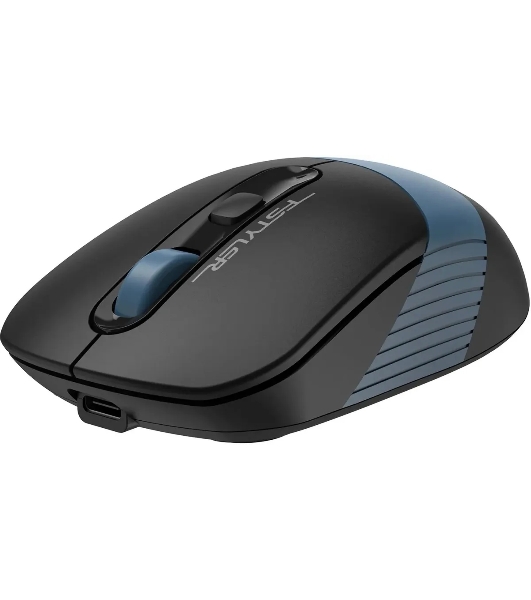 Мышь беспроводная A4Tech Fstyler FB10CS черный/синий, 2000 dpi, радиоканал, Bluetooth, USB, кнопки - 4