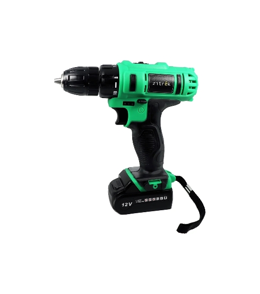 Дрель-шуруповерт Zitrek Greenpower 12-Li, 12 В, 1,5 Ач, 32 Нм, щеточный