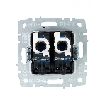 Розетка компьютерная двойная IEK BRITE РК10-2-БрКр (BR-K20-1-K10) СП RJ45 кат.5E бежевый, фото2