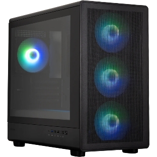 Компьютерный корпус ZALMAN M5, MATX, BLACK, WINDOW, 1xCombo (3.5'' or 2.5''), 1x3.5', 2x2.5', 1xUSB2.0, 1xUSB3.0, 1xUSB Type-C, FRONT 3x120мм ARGB, REAR 1x120мм ARGB