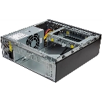 Компьютерный корпус с блоком питания 250Вт. Сase Foxline mITX 250W TFX, 2xUSB 3.0, черный Trim, powercord, фото2