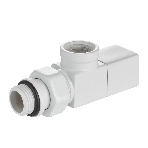 Набор дизайн-вентилей Royal Thermo CUBE, осевой (белый) 1/2', фото2