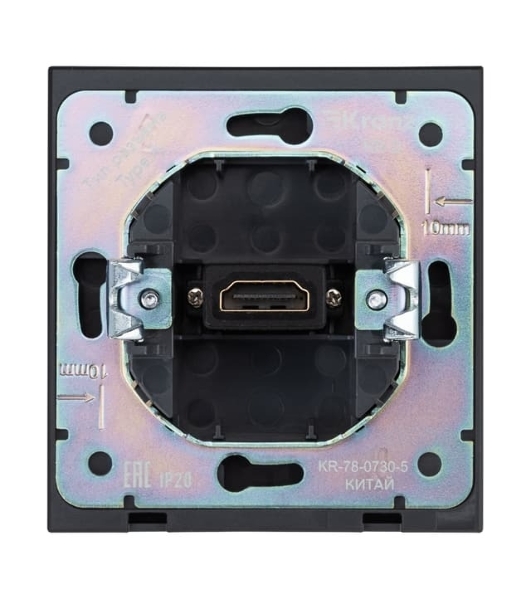 Розетка Kranz STRONG HDMI с/у антрацит