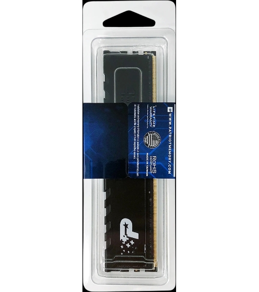 Оперативная память Patriot Signature Premium, DDR4, 16GB (1x16GB), 2666 MHz, CL19, с радиатором, чёрный