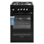 Плита газовая De Luxe 506040.24Г ЧР-001 черный, конфорок 4 шт, духовка 54 л, 50 см x 85 см x 60 см, фото 1