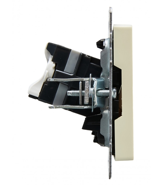 Розетка компьютерная двойная IEK BRITE РК10-2-БрКр (BR-K20-1-K10) СП RJ45 кат.5E бежевый